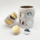 Paper Silver Foil Label Custom Made Silver Stickers Roll Logo Aluminium Gold Foil Sticker Paper Label