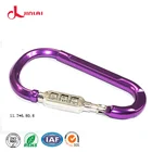 Production and Processing Zinc Alloy Carabiner Hook Code Lock Spring Combination Lock Carabiner Code Lock