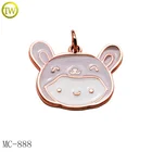 Enamel cute charms for watch decoration custom alloy metal jewelry bracelet ring pendants for gift