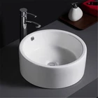 600 European style standard size round lavabo porcelain hand wash basin for hotel