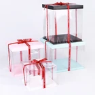 Factory Direct Wholesale clear plastic mini cake box cake box wholesale clear cake box