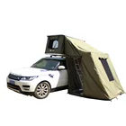Fashionable white shell green body tents and car parking shades for hiking