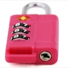 Creative TSA durable zinc alloy custom digital safety metal red color cheap combination password lock for travel