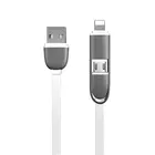2-in-1 dual-port USB charger cable 2-in-1 multi-purpose mobile phone tablet charging synchronous data cable