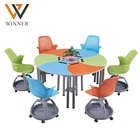 modern school furniture student chair with desk free combination ergonomic table and chair set