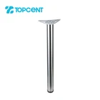 TOPCENT chrome stainless steel bar coffee dining metal folding adjustable telescopic furniture table legs