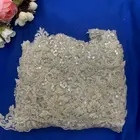 Border Luxury Ivory Beaded Elastic Nylon Border For Embroidery Wedding Lace