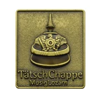 custom Top quality logo souvenir antique Gold plated badge lapel pin