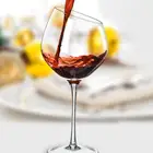 Samyo Handmade Hot Sale Angled Rim Crystal Wine Glass Slanted Drinking Glass