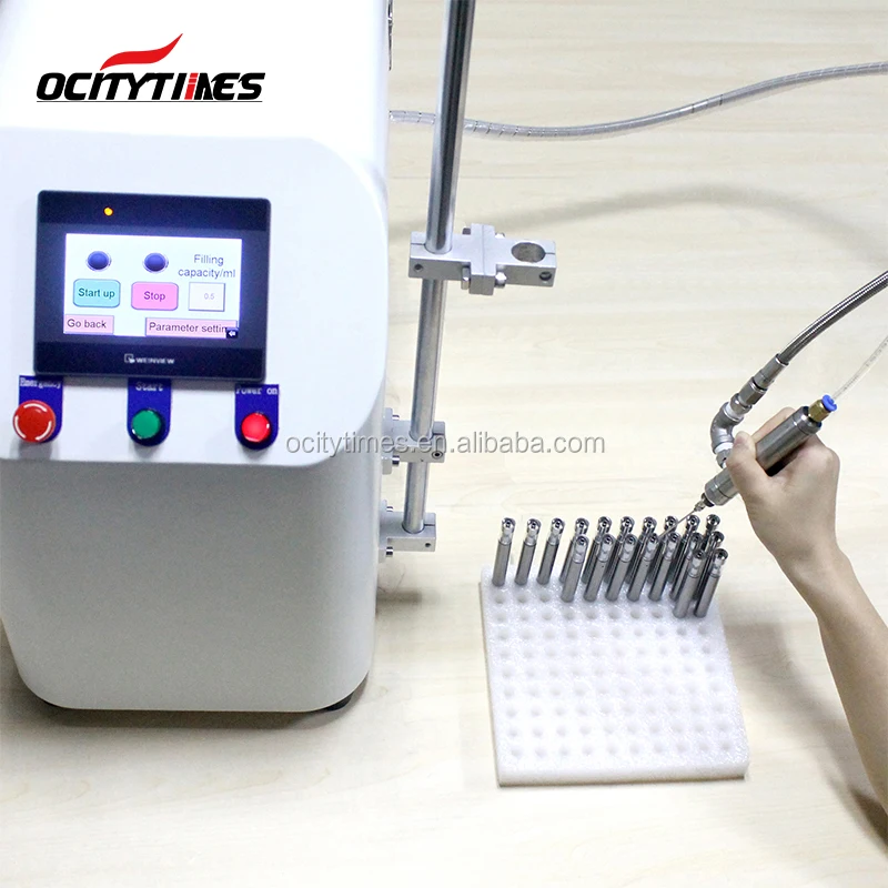 cbd hand filling machine Ocitytimes F7 semi automatic vape cartridge filling machine