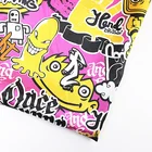 Offer high-grade digital printing fabric polyester material silk satin cartoon print lining fabrics for fashion suit