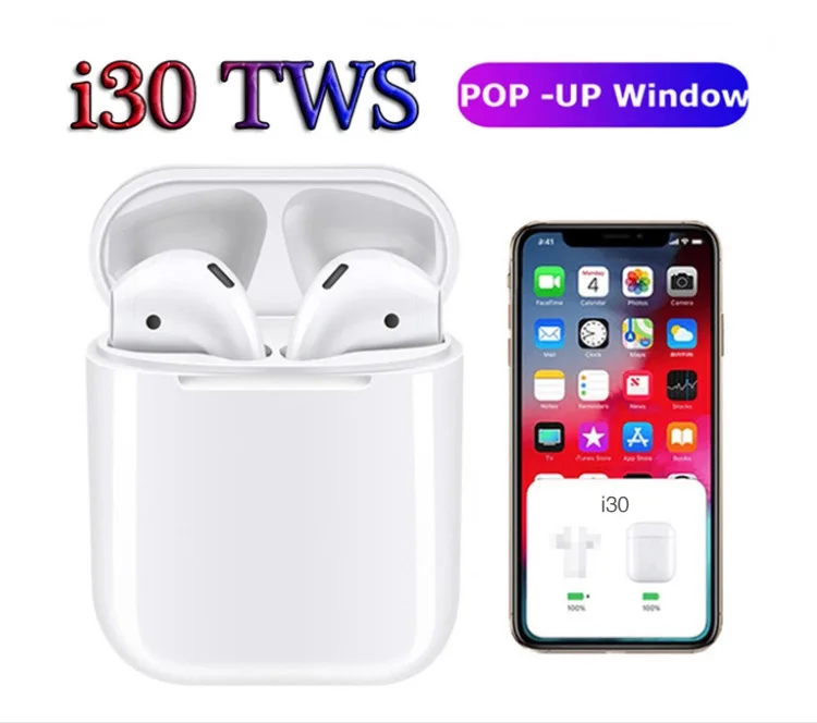 I130 Tws 1:1 Air2 Pop-Up Separate Use Wireless Earphone Qi Wireless Charging Earphones Pk W1Chip I90 I80 I60 I20 I30 Tws - ANKUX.COM