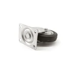 7191 100mm steel plate caster without brake pvc black wheel caster