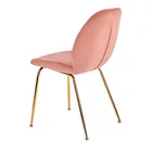 Chair Leg Nordic Design Shell Shape Velvet Dining Chair Armless Chair Morden Gold Chrome Leg Chair