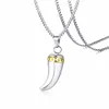 Wholesale Hot Fashion stainless steel wolf tooth pendant necklace for men