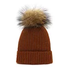 high quality 2019 new design custom autumn and winter fur accessory wool Winter Knitted Hats