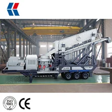 high efficiency mobile stone crushing plant / granite crushing station / river stone crusher