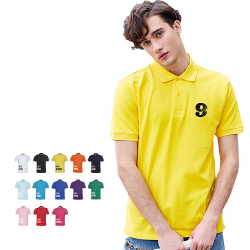 No MOQ Wholesale Custom Polo Shirt Men Printing Bulk Blank 100% cotton Mens Polo T-Shirts 14 Color