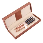 One-Stop Service Gel Ballpoint Pen Luxury Promotional Metal 2 Pcs/set With Box