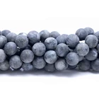 Labradorite Natural Matte Labradorite 8mm Beads Big Hole 2.0mm For Macrame Bracelet Jewelry Making
