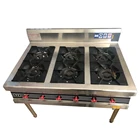 commercial stainless steel gas stove cooker multi-head gas burner stove cooktop