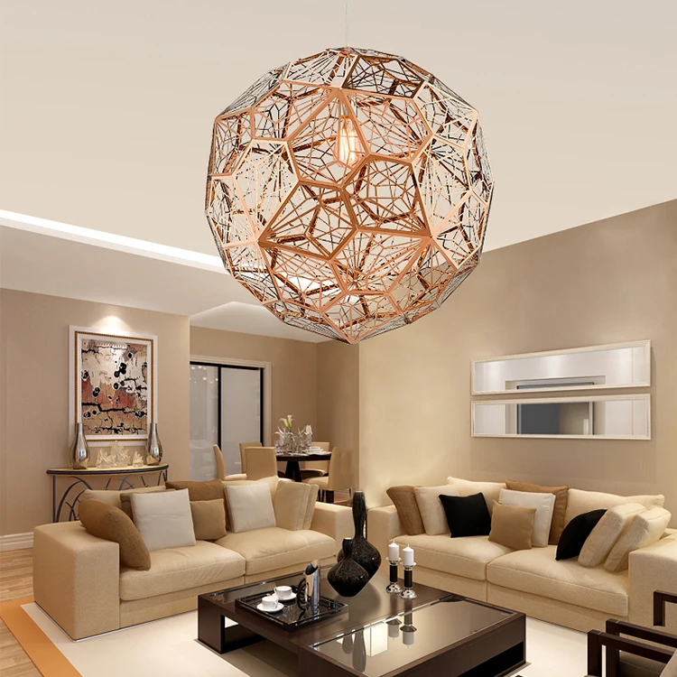 Modern Etch Web Stainless Steel Lampshade pendant light led Kitchen Home Decor Industrial Linghting pendant lamp