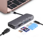USB 3.1 C Adapter Docking Station 6-in-1 Docking Station 4K HDMI Type-c Hub For WIN XP/ 7/8/10/MAC
