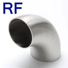 RF SS304 1" Stainless Steel Dairy Pipe Fitting 3A Standard 90 Degree Elbow Weld Short Bend