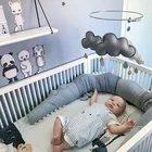 Newborn Baby Bed Bumper Children Crocodile Pillow Bumper Infant Crib Fence Cotton Cushion Kids Room Bedding Decoration