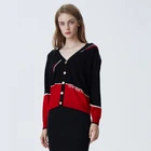 Custom V-neck Buttons Down Short Casual Wool Cashmere Knitted Lady Cardigan Sweater
