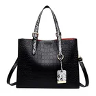 Latest fashion brand bags women ladies leather hand bags alligator pattern
