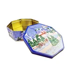 Empty Wholesale Custom Shape New Rectangular Round Candy Cookie Biscuit Metal Tin Can Cosmetic Gift Tin Box
