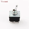 Toowei waterproof toggle switch 6 terminal AC 250V 15A 6 Pin DPDT On/Off/On 3 Position Mini Toggle Switch