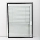 window double course hollow aluminum built-in blinds