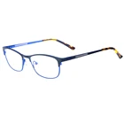 Small rectangle cheap optical half rimless eyeglass frame italy designer
