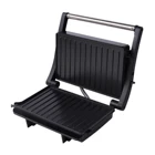 Press Sandwich Press Grill 2-Slice Press Sandwich Grill Mini Electric Grill Commercial 180 Degree Open Black Color