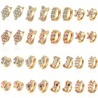 Gold Plating Hoop 18k Gold Gold Plated Hoop Hoop Earrings Gold Plating Colored Self Piercing Hoop Earrings