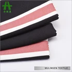 Mulinsen Textile Best Price Polyester Elastic Stripe Printed Scuba Crepe Fabric