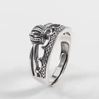 Louleur classic 925 sterling silver infinity ring vintage castle crown rings