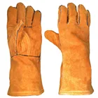 Welding Gloves Thumb Crotch Reinforced Welding Heat Resistant Cowhide Split Leather Gloves