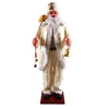 1.8m Life Size Electric Santa Claus White Christmas Clothes for greeting welcome guests