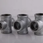 Galvanized Black Banded Cross and Tee Beaded Malleable Iron Pipe Fittings