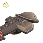Zinc Craft Cross World Pins Quality Craft 3D Die-cast Metal Retro Soldier Tombstone Cap Cross Lapel Pin
