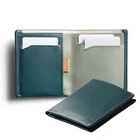 Leather Wallet Men Custom Color-contrasted Slim Bifold Genuine Leather Short Wallet For Business Men