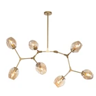 wholesale popular chandelier lamp smoke blown glass ball shade pendant light for dining room