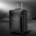 PU leather black light business temperament luggage boarding boxes waterproof travel trolley case