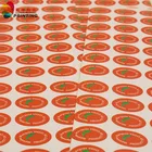 custom own logo printing gift packing paper self adhesive label sticker