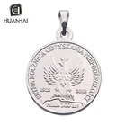 sterling silver plated 3D logo angel custom coin charm pendant