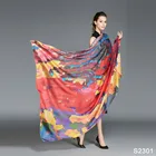 women real silk scarf shawl high quality digital print occupation