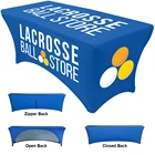 Custom Sublimation Printed Logo Polyester Waterproof Spandex Table Cover Table